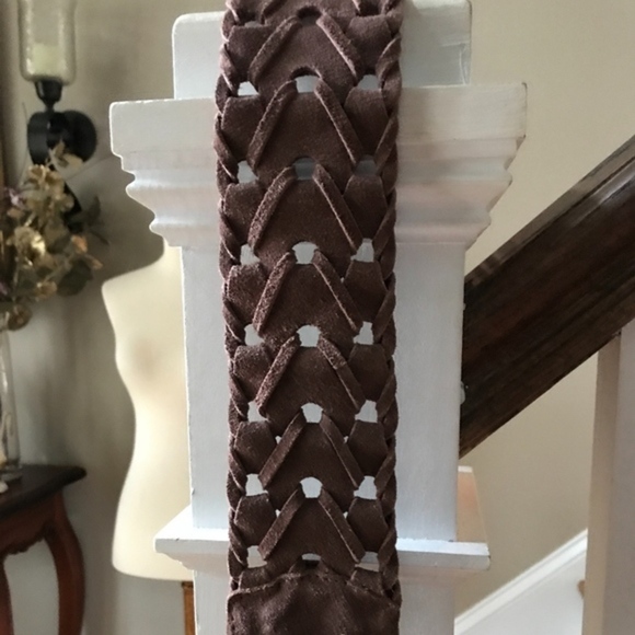 NWOT Anthropologie Linea Pelle Watson Suede Brown  Belt 39\